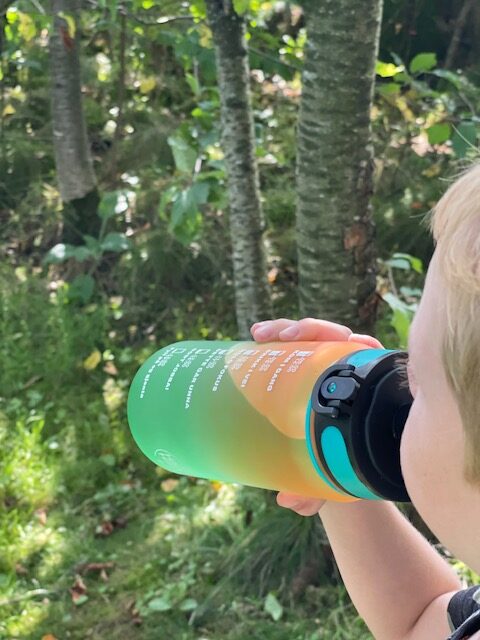 Motivasjonsflaske barn grønn/orange